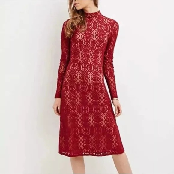 Forever 21 Burgundy Lace Dress Size Small - Picture 1 of 10
